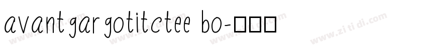 avantgargotitctee bo字体转换